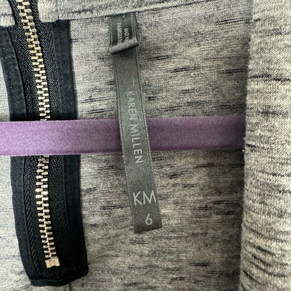 Karen Millen SZ 6 grey draped front twist top - Picture 4 of 4